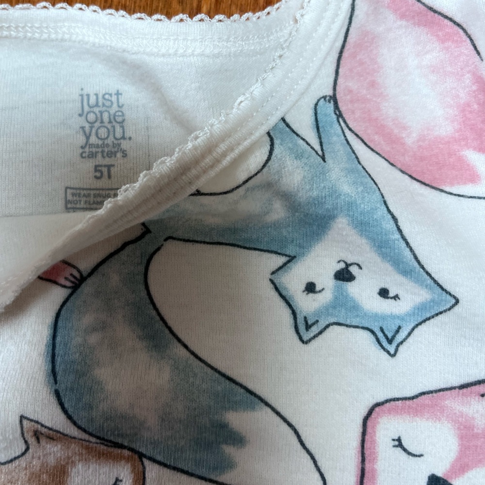 Toddler Girls Carters Just One You Winter Pajamas - 5T - 2 included! - Snow Owl - Picture 5 of 6